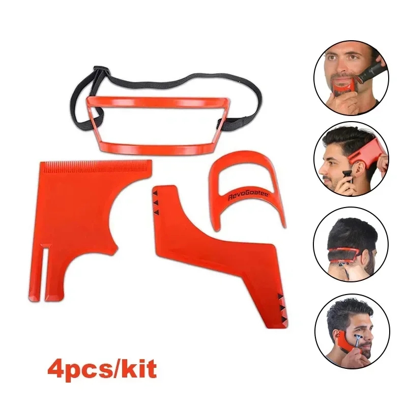 Mens Grooming Tools - 2/4 buah sisir pemangkas rambut jenggot