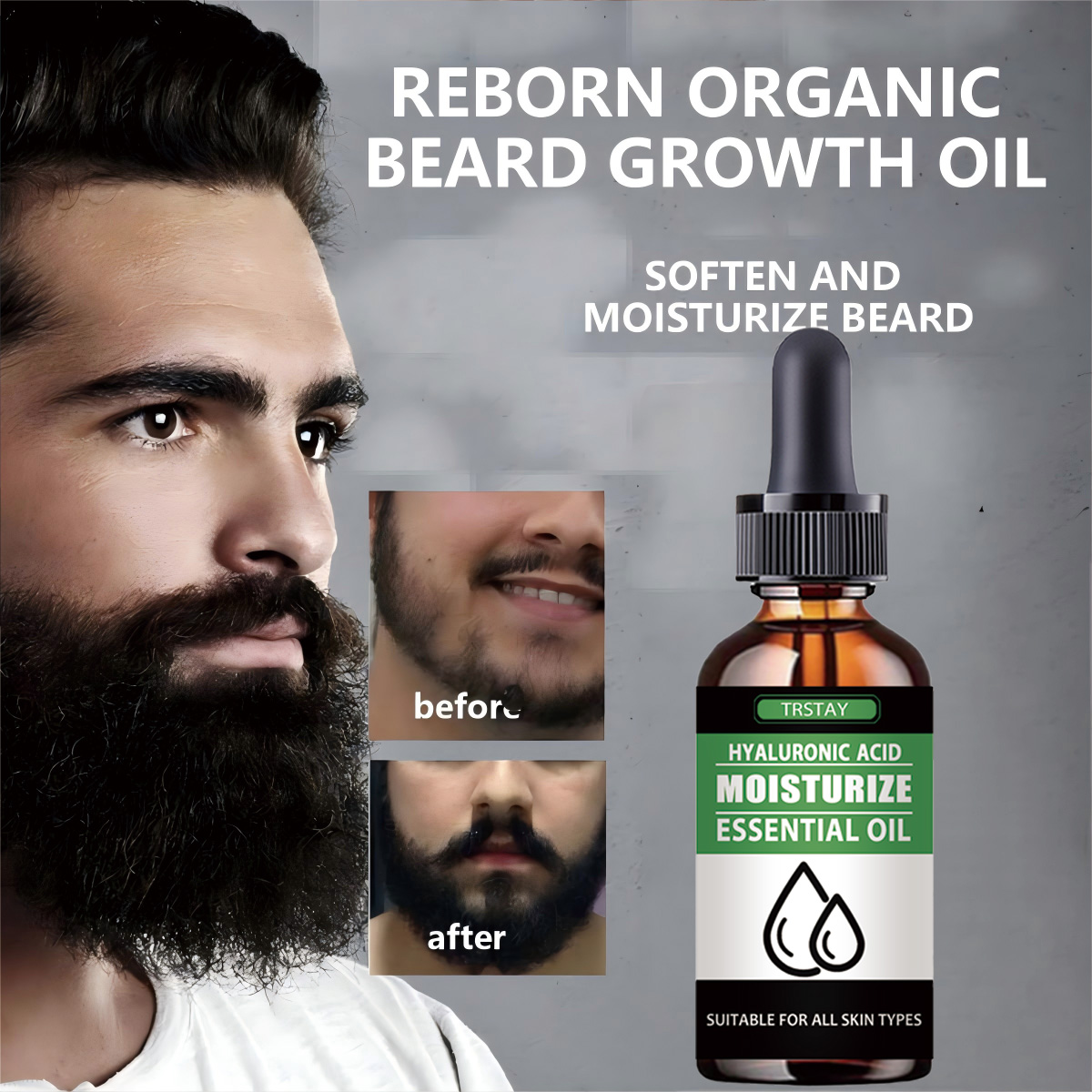 Men'S Grooming Tonic - 100% Alami Mempercepat Rambut Wajah Tumbuh