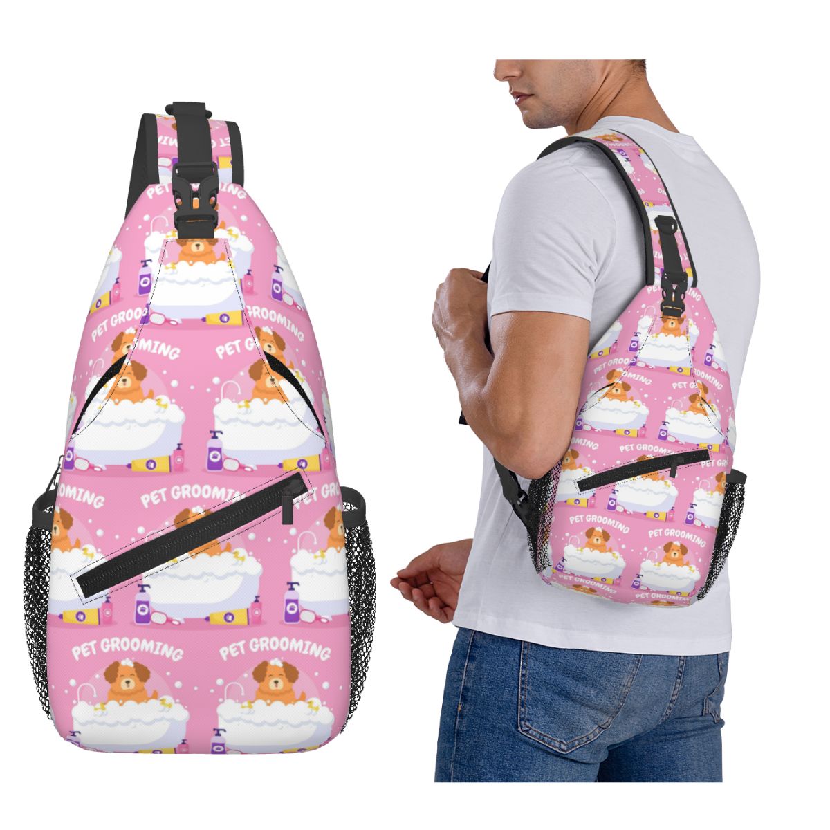 Men'S Grooming Bag - Tas Dada Perawatan Hewan Peliharaan untuk