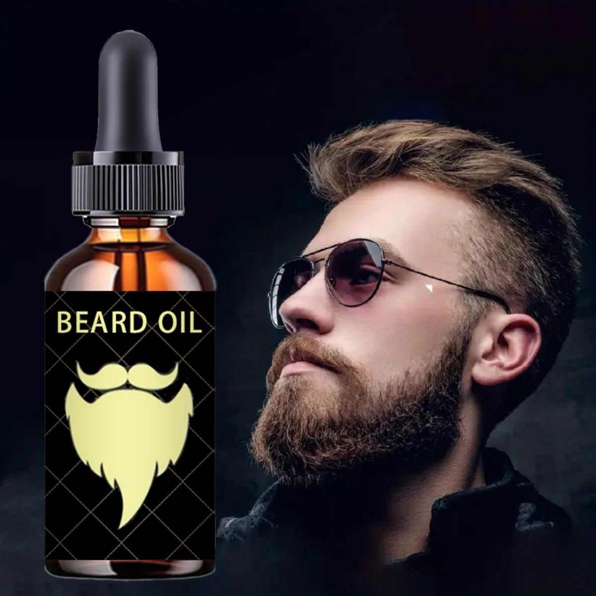 Men'S Grooming Tonic - Minyak esensial jenggot penumbuh rambut wajah,